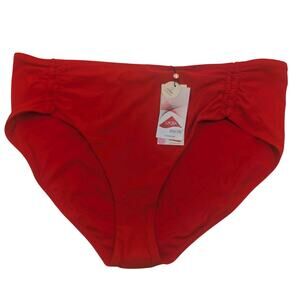 CALIA Women's Size XXL Adjustable Tie Front Swim Bottoms Fresh Red NWT NEW